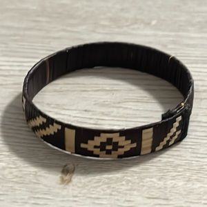 Woven Aztec Pattern Cuff Bracelet